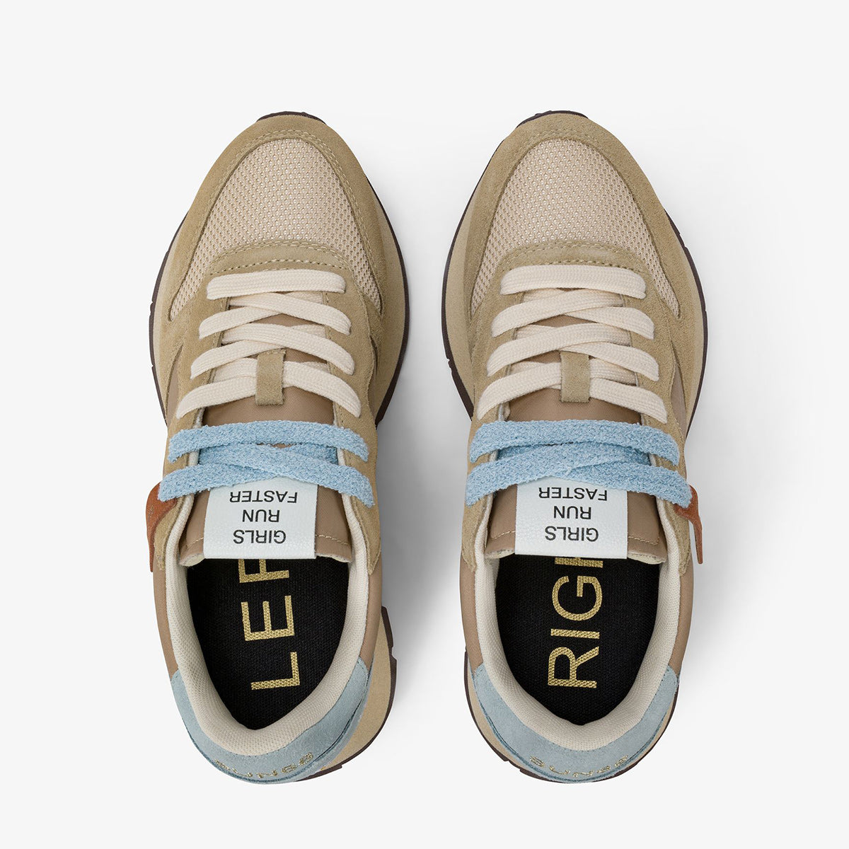 Sneaker vintage in suede beige
