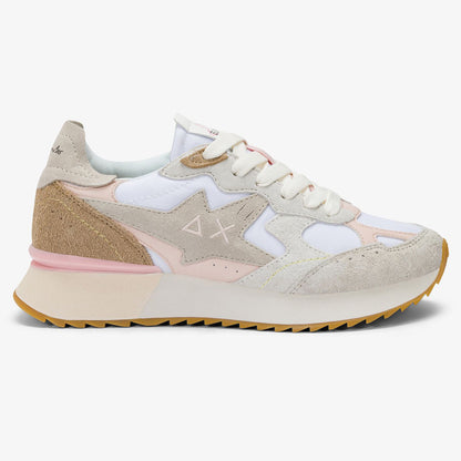 Sneaker  Multicolor in suede  bianca