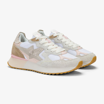 Sneaker  Multicolor in suede  bianca