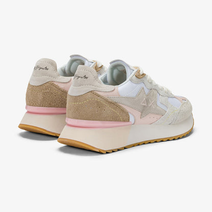 Sneaker  Multicolor in suede  bianca
