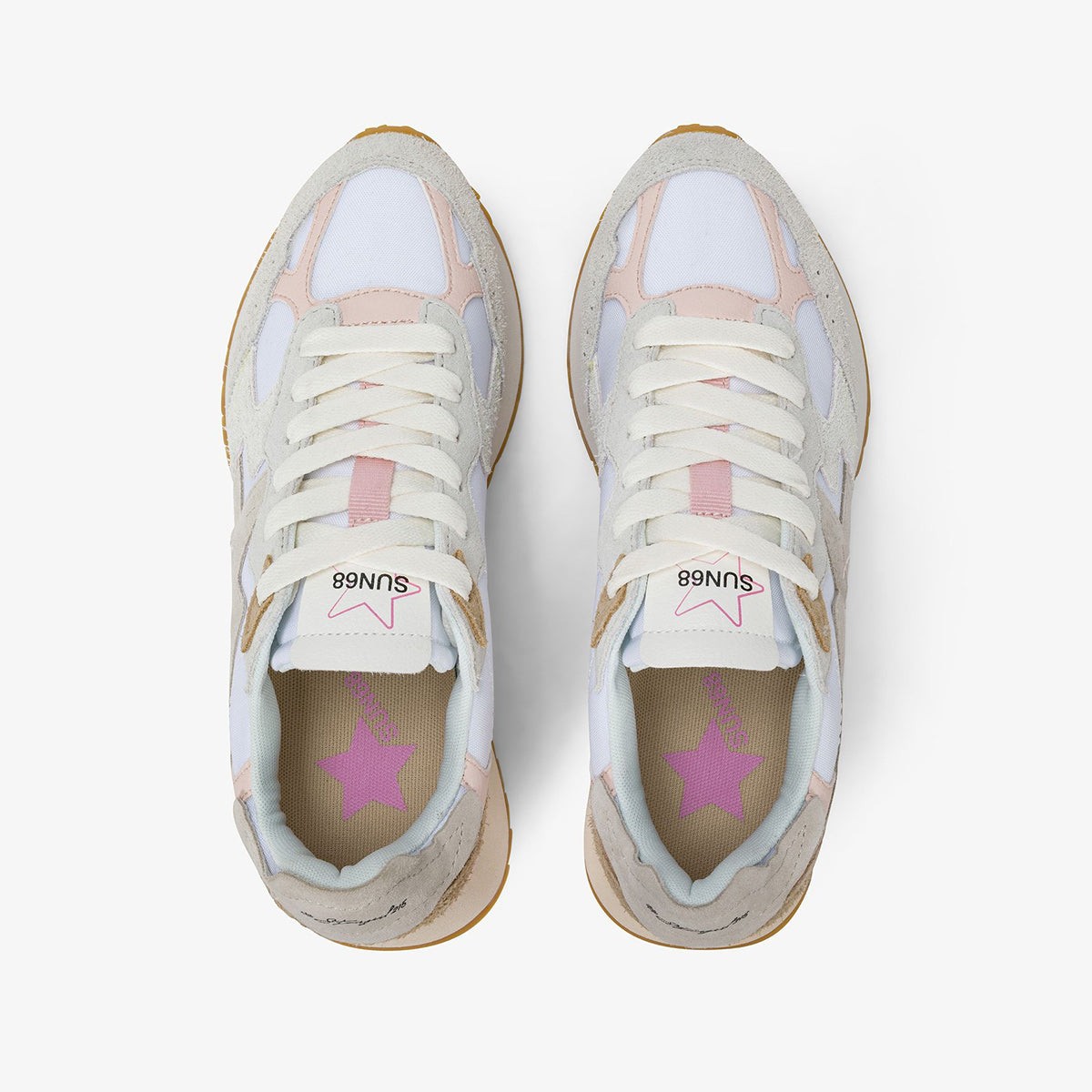 Sneaker  Multicolor in suede  bianca