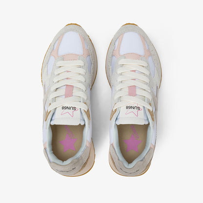 Sneaker  Multicolor in suede  bianca