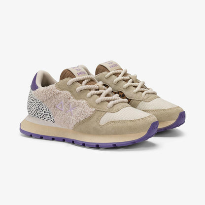 Sneakers vintage in suede e teddy