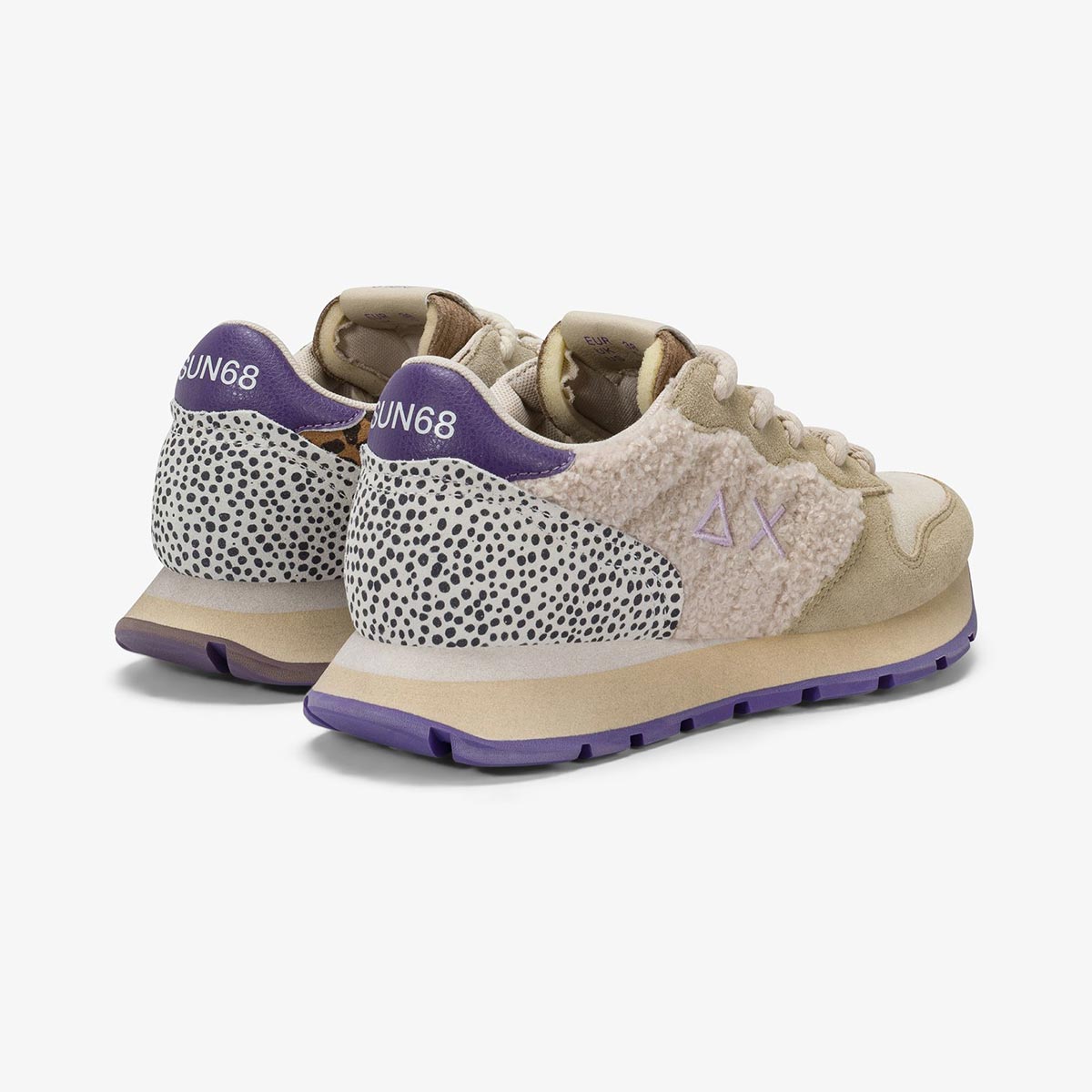 Sneakers vintage in suede e teddy