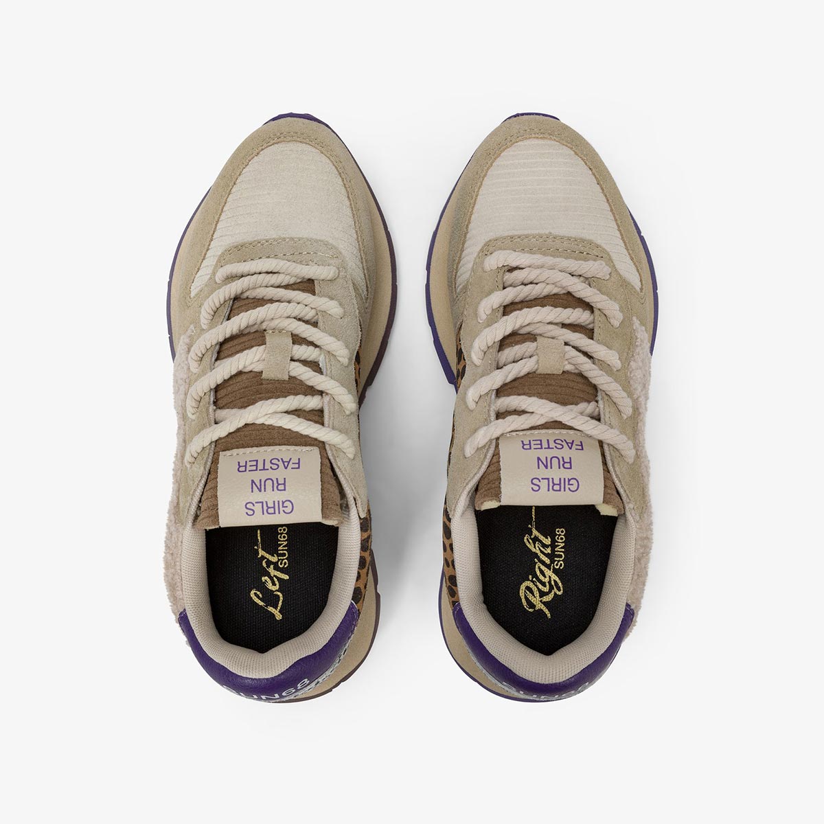 Sneakers vintage in suede e teddy