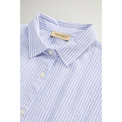 Vestito lungo goffrato a righe