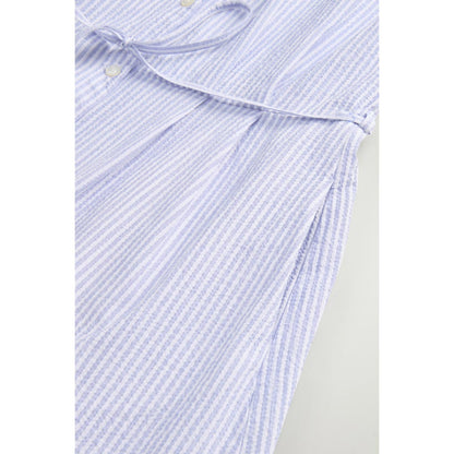 Vestito lungo goffrato a righe