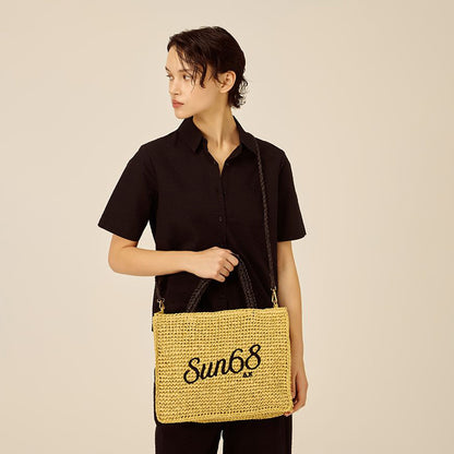 Borsa shopper in raffia
