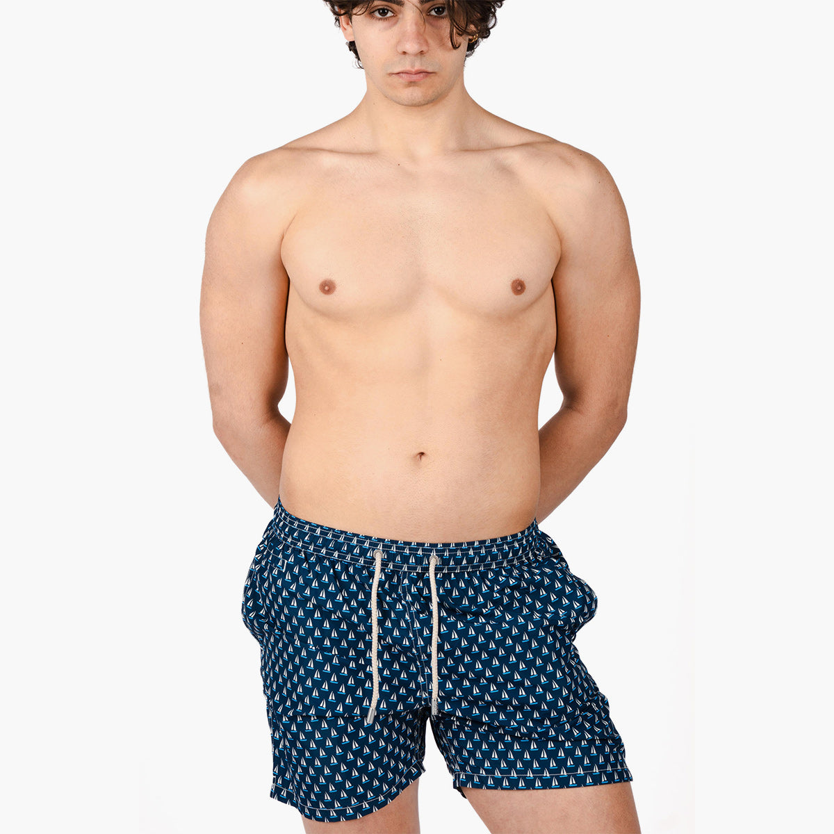 Boxer mare stampa barchette