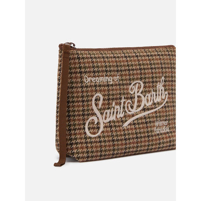 Pochette in lana pied de poule