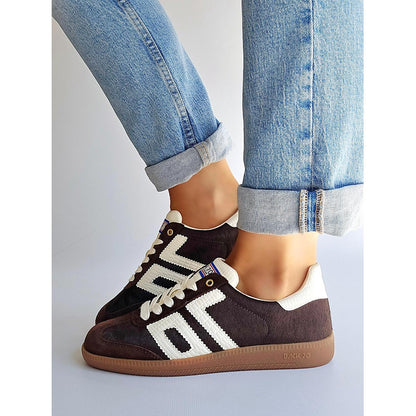 Sneaker in cavallino marrone