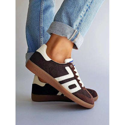 Sneaker in cavallino marrone