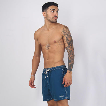 Boxer mare blu con ricamo