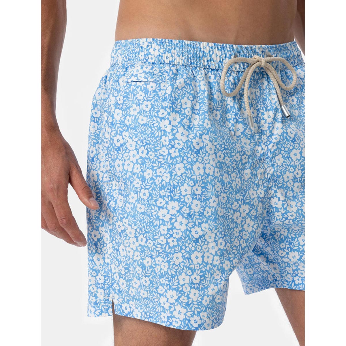 Boxer mare con micro stampa fiori