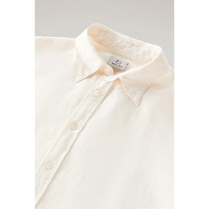 Camicia in lino crema