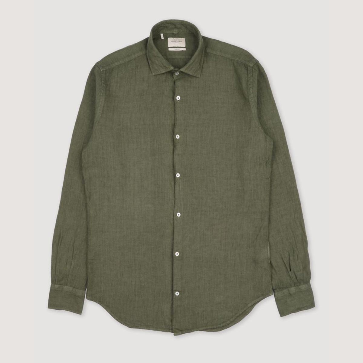 Camicia in lino verde