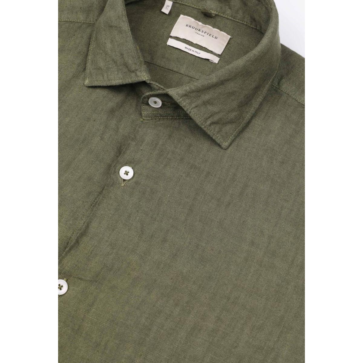 Camicia in lino verde