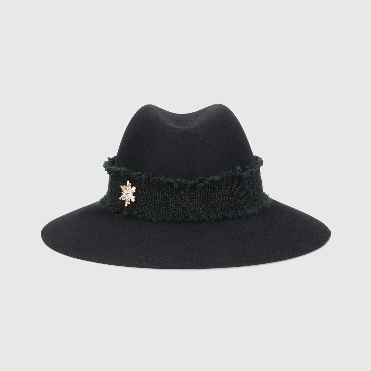 Cappello in feltro con swarovski