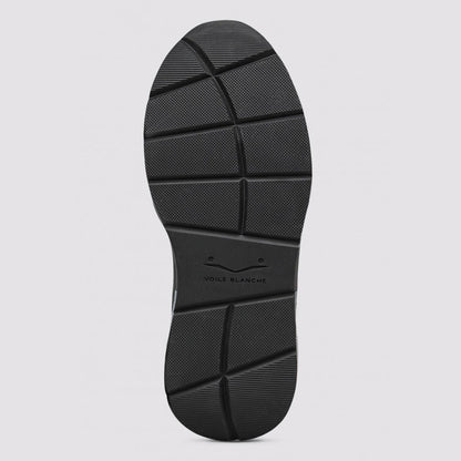Sneaker in pelle e tessuto bianca