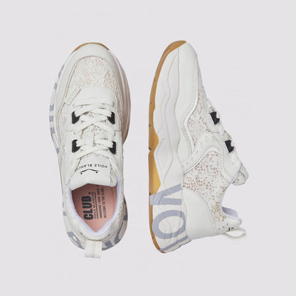 Sneaker in pelle con pizzo