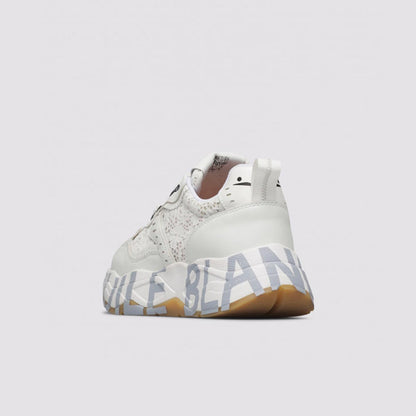 Sneaker in pelle con pizzo