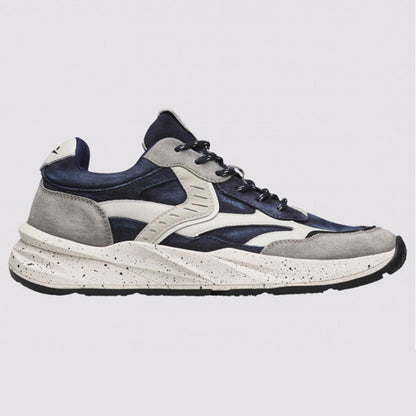 Sneaker in pelle e tessuto
