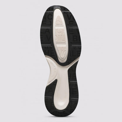Sneaker in pelle e tessuto