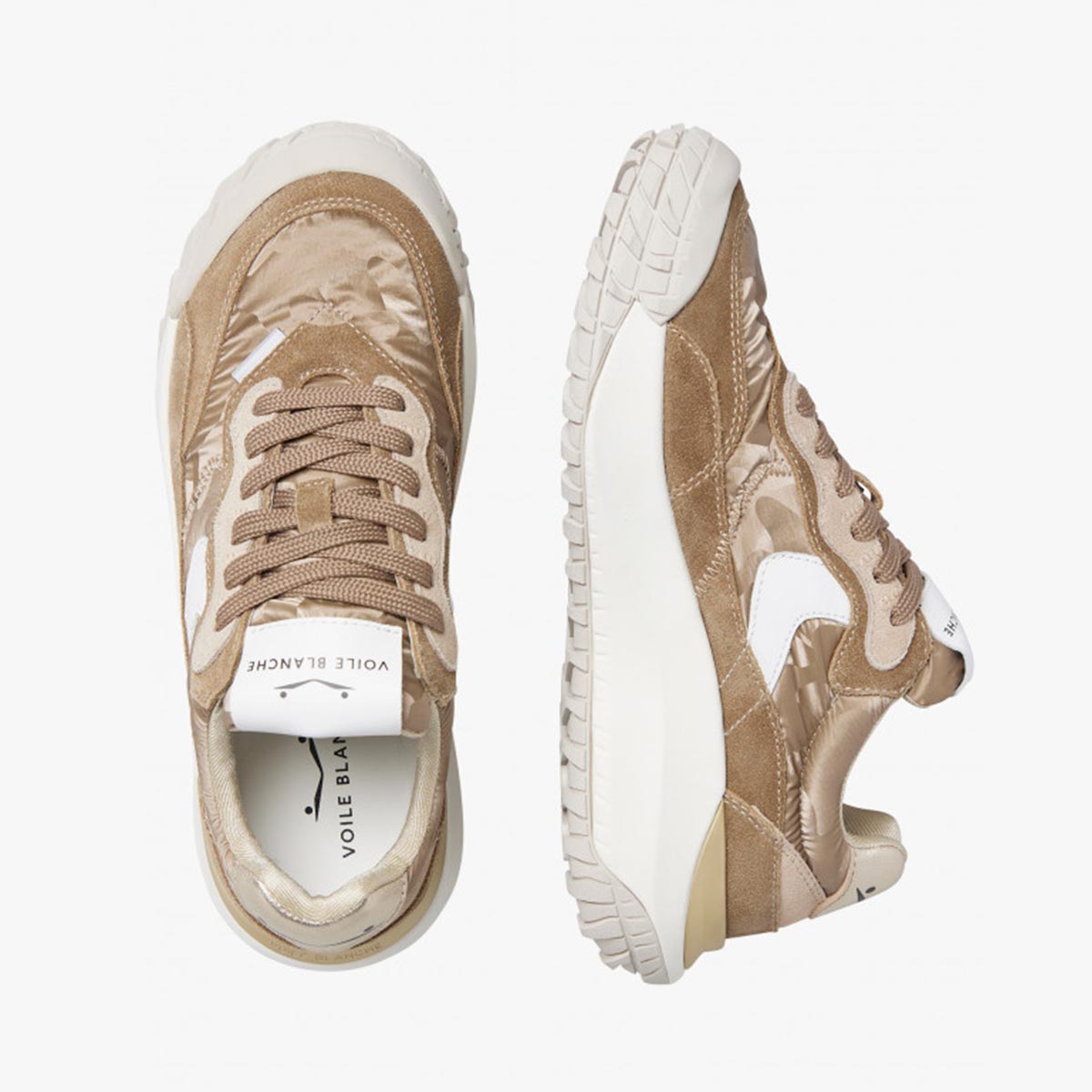 Sneaker in pelle e tessuto tecnico