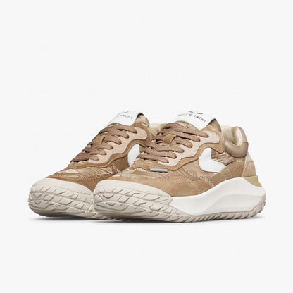 Sneaker in pelle e tessuto tecnico