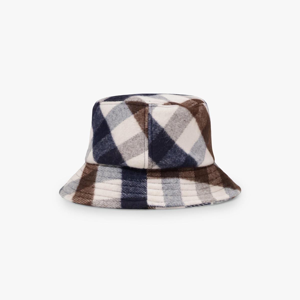 Cappello a pescatore a quadri in lana