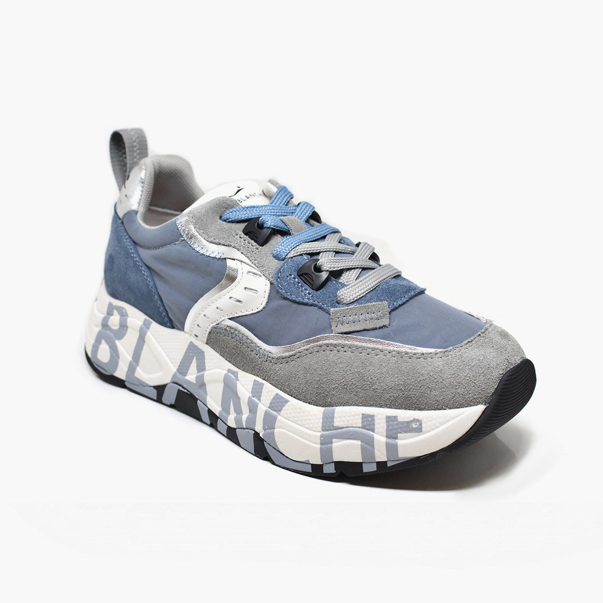Sneaker in pelle e tessuto avio