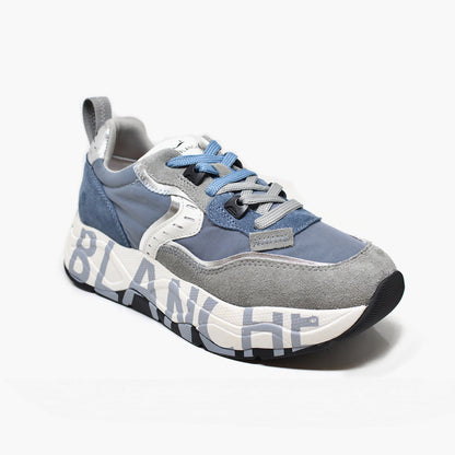 Sneaker in pelle e tessuto avio