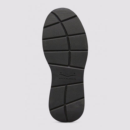 Sneaker in pelle e tessuto