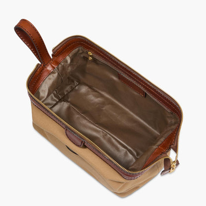 Beauty case in tela e pelle