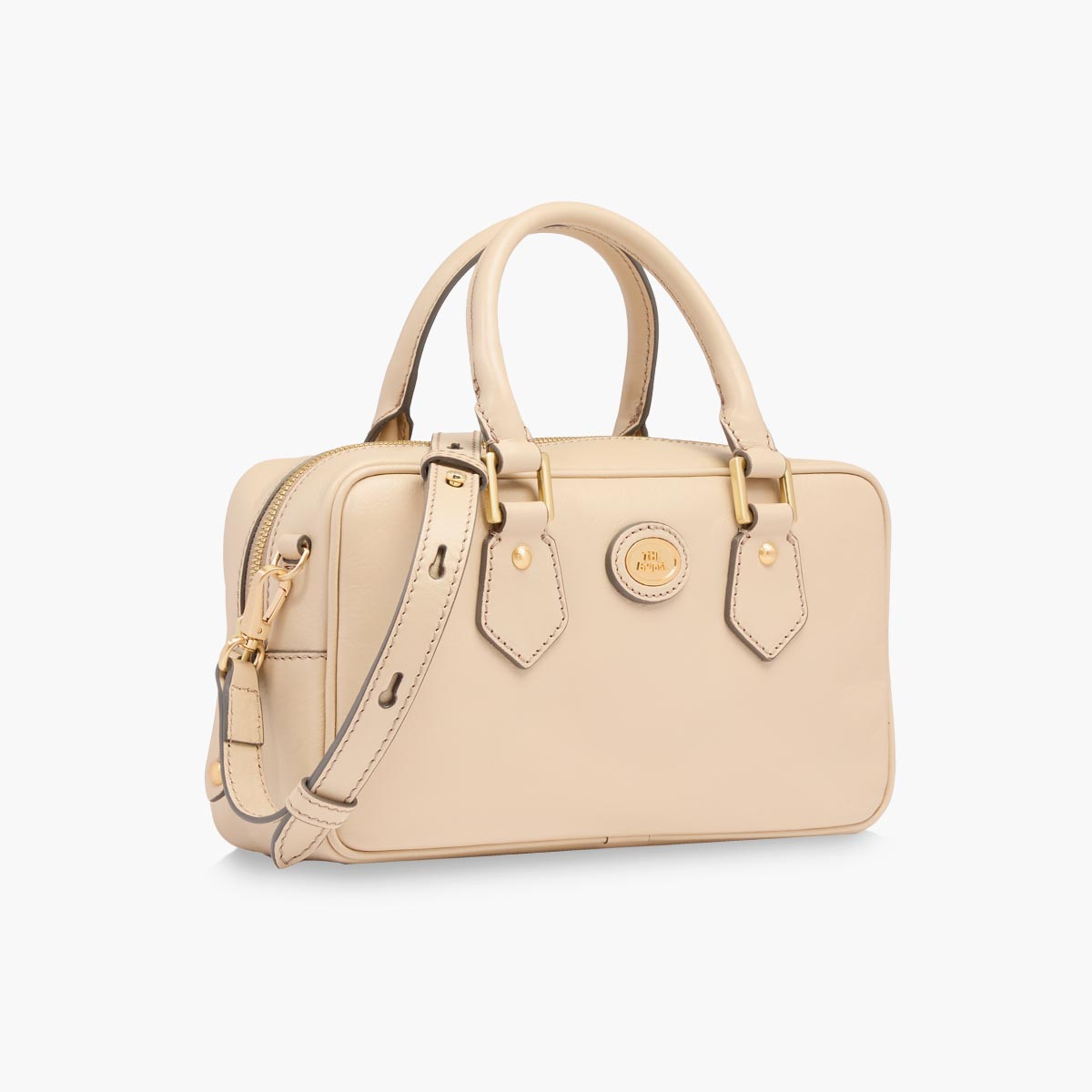 Bauletto in pelle con tracolla removibile