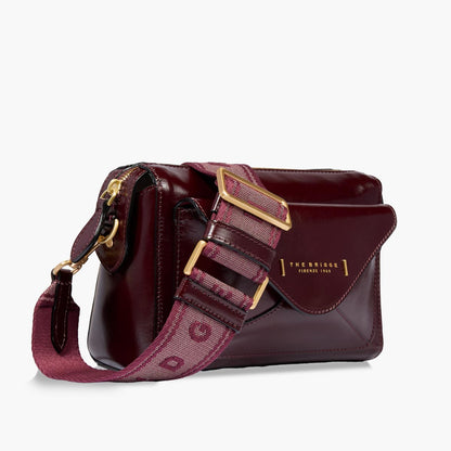 Borsa tracolla in pelle con tasca frontale