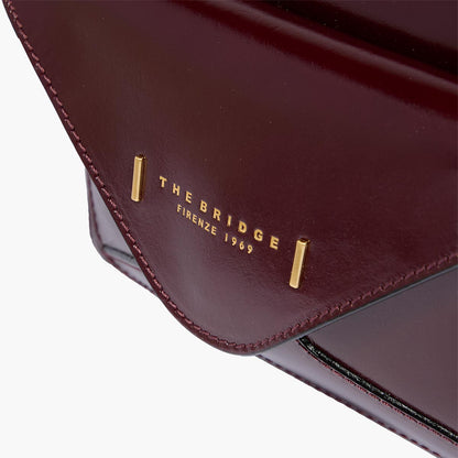 Borsa tracolla in pelle con tasca frontale