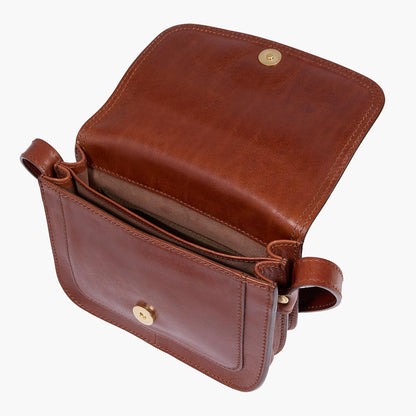 Borsa tracolla in pelle a scomparti