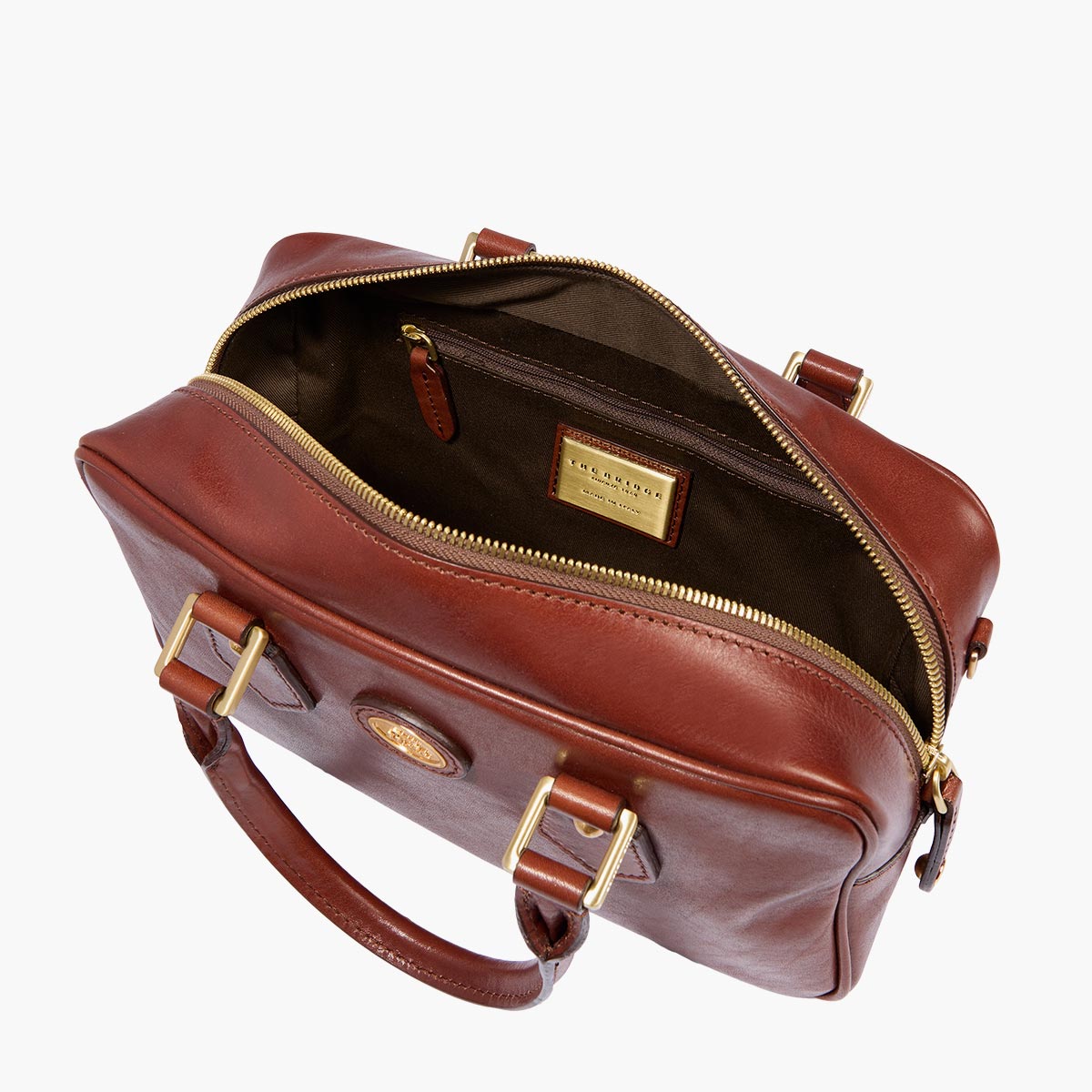 Bauletto in pelle con tracolla removibile