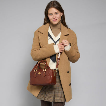 Bauletto in pelle con tracolla removibile