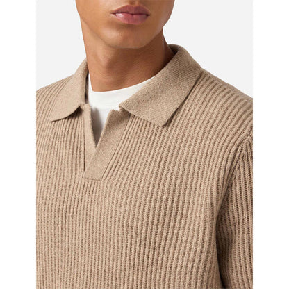 Maglione colletto a polo in lana