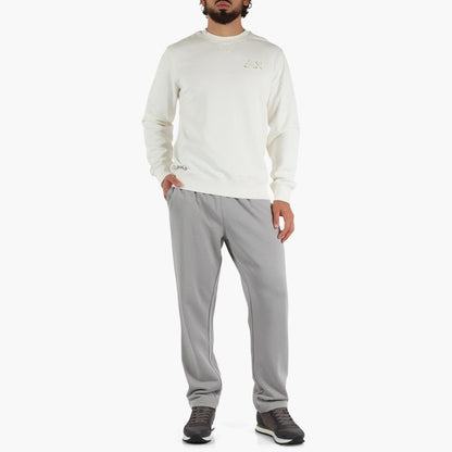 Felpa girocollo in cotone effetto vintage