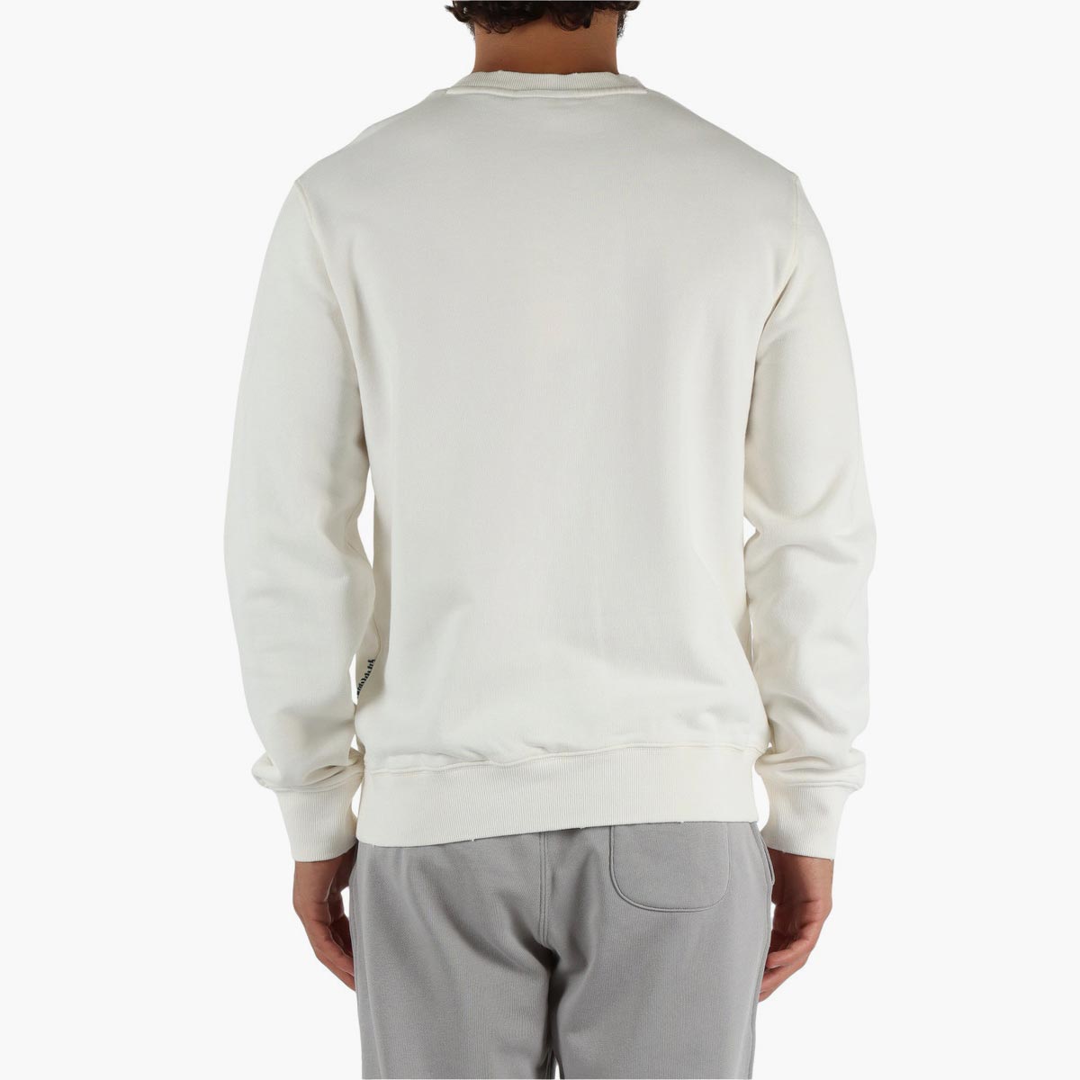 Felpa girocollo in cotone effetto vintage