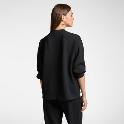 Felpa con maxi ricamo Monogram