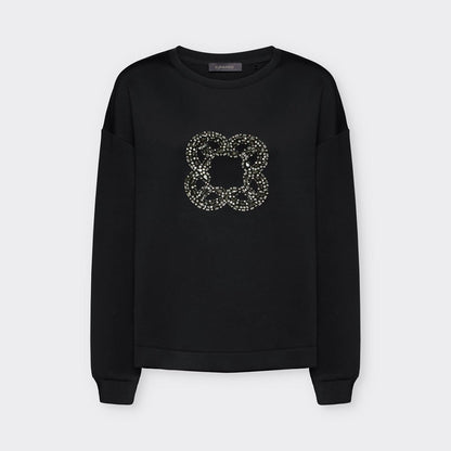 Felpa con maxi ricamo Monogram