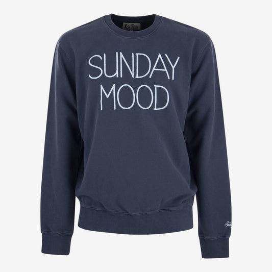 Felpa con ricamo " SUNDAY MOOD"