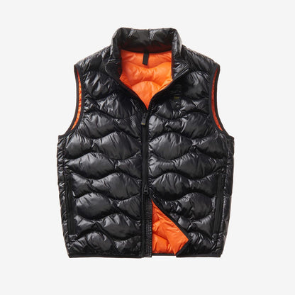 Gilet smanicato piumino a onde