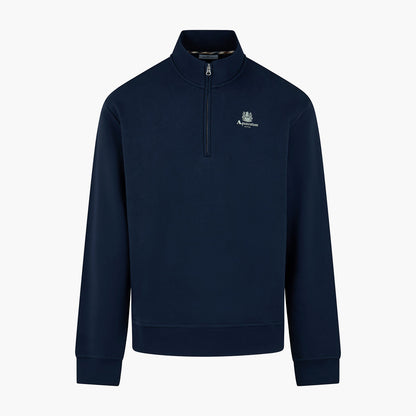 Felpa in cotone mezza zip