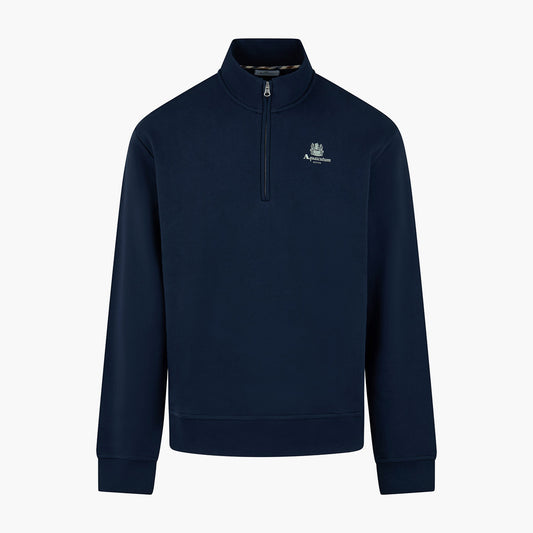 Felpa in cotone mezza zip