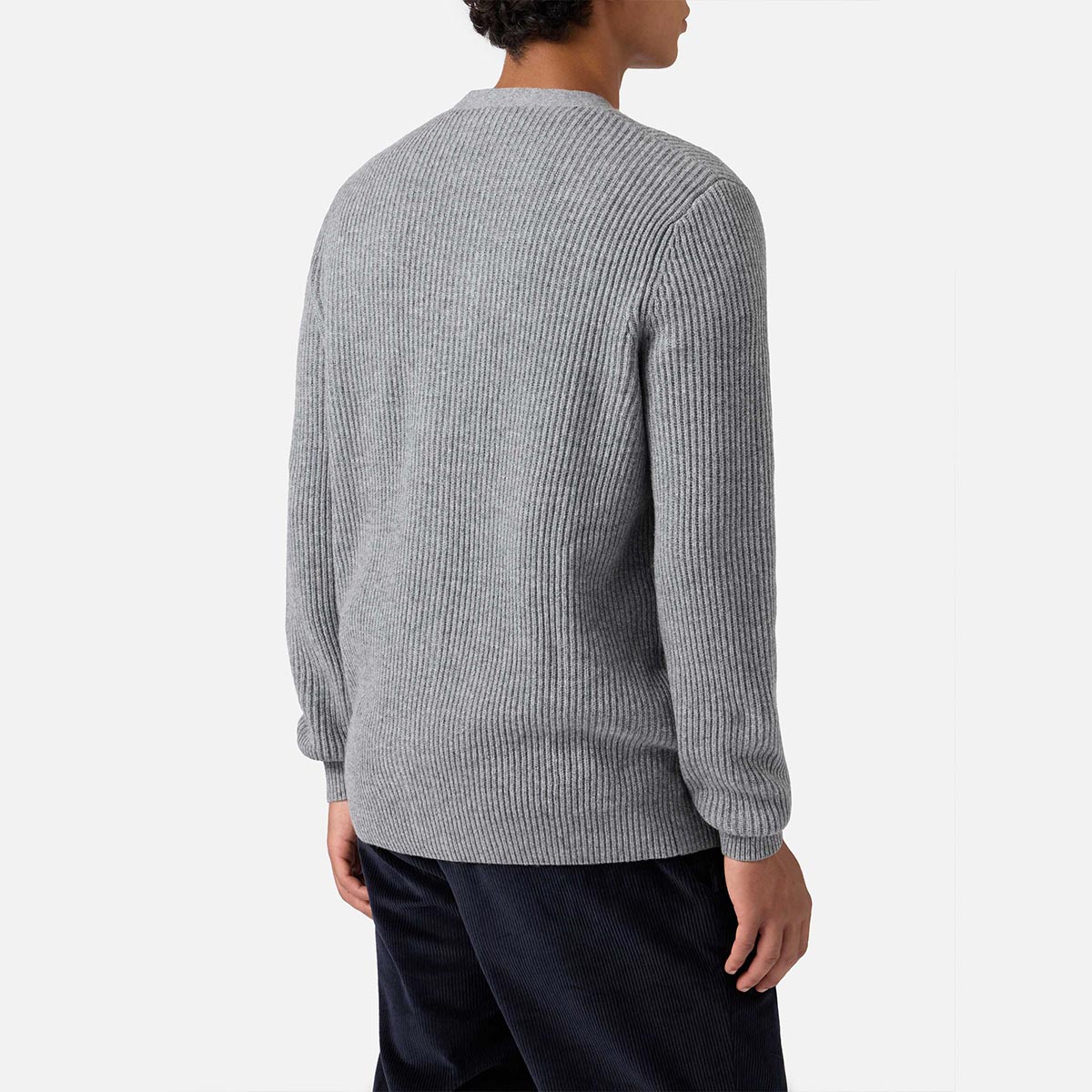 Cardigan a coste in lana